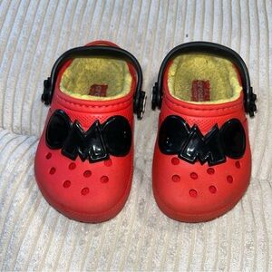 Toddler Mickey Mouse crocs classic red black yellow lined Disney child 7